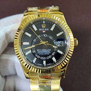 絶大なる人気を誇る ロレックス スカイドゥエラー 326938 14Kゴールデン レプリカ時計